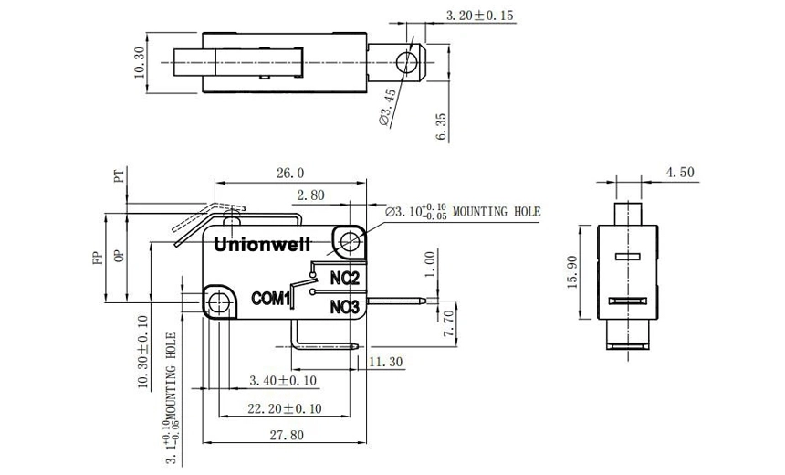 basic micro switches customized lever04