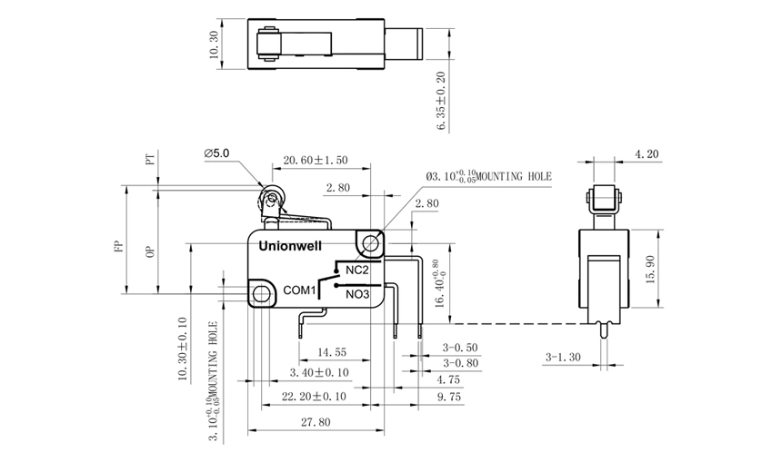 high reliability basic micro switch 04